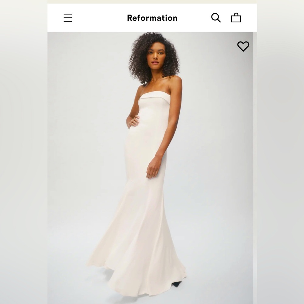 Reformation strapless size 10 formal/wedding dress